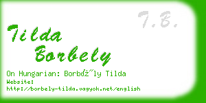 tilda borbely business card